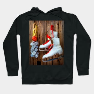 Ice Skates And Red Ornament Hoodie